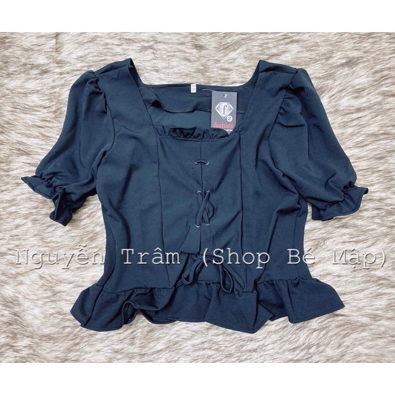 Áo Peplum Tay Bồng Đan Dây Ngực BigSize 65-90Kg [Hình Thật Chính Chủ] | BigBuy360 - bigbuy360.vn