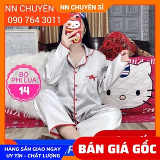 Đồ bộ phi lụa nơ tay dài quần dài sang chảnh ⚡100% ảnh thật⚡