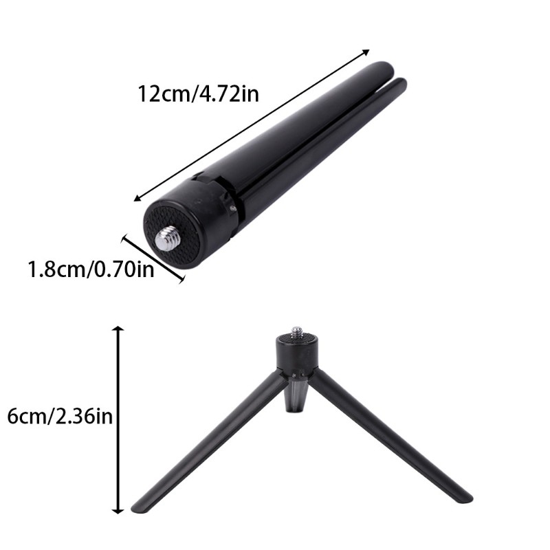 CRE  Universal Black Plastic Tripod Cell Phone Camera Rotation Desktop Base Support