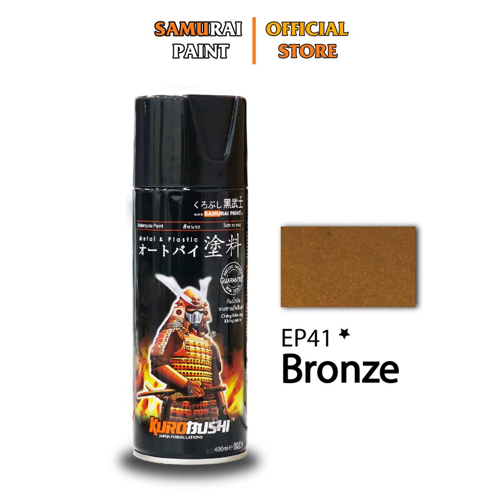 Chai Xịt Sơn Samurai EP41 Chính Hãng Màu Vàng Đồng - Sơn Lốc Máy