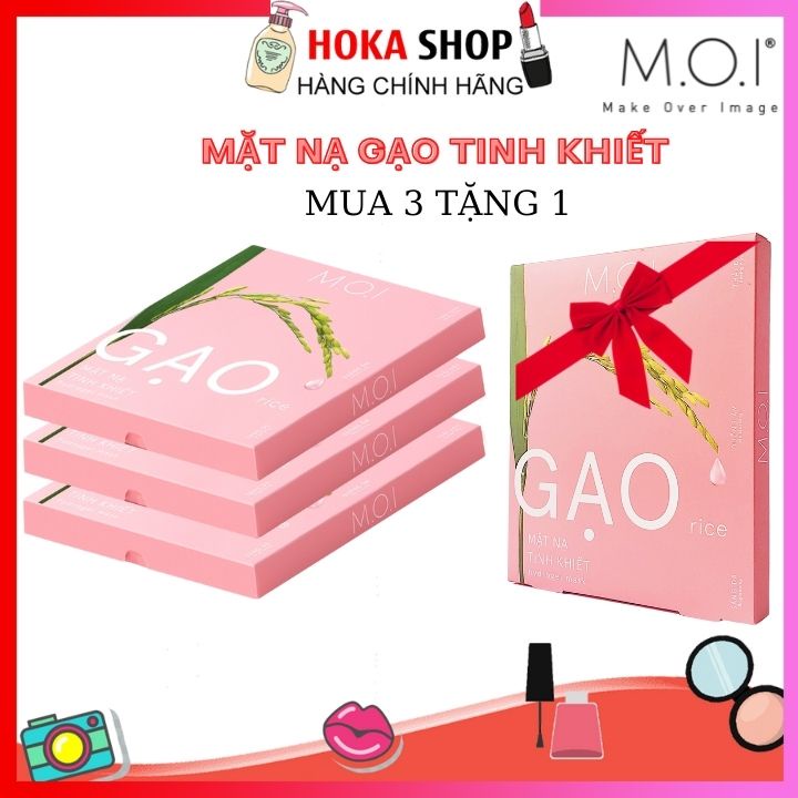Mặt Nạ Sáng Da M.O.I Mặt Nạ Gạo Tinh Khiết Hồ Ngọc Hà Dưỡng Ẩm Trắng Da Hàn Quốc