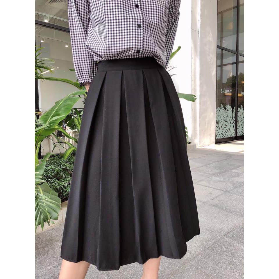 Chân váy xếp ly công sở siêu hot,  chân váy dáng dài 2 màu đủ size hàng đẹp (ảnh thật/ hàng có sẵn) | BigBuy360 - bigbuy360.vn