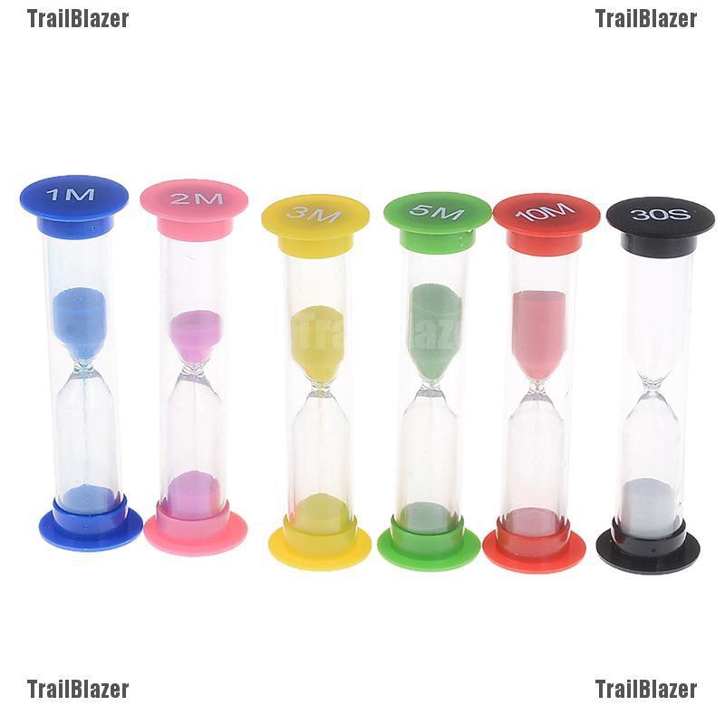 Set 6 đồng hồ cát 30s/1/2/3/5/10 phút dùng trong nấu ăn nhiều màu đẹp mắt
