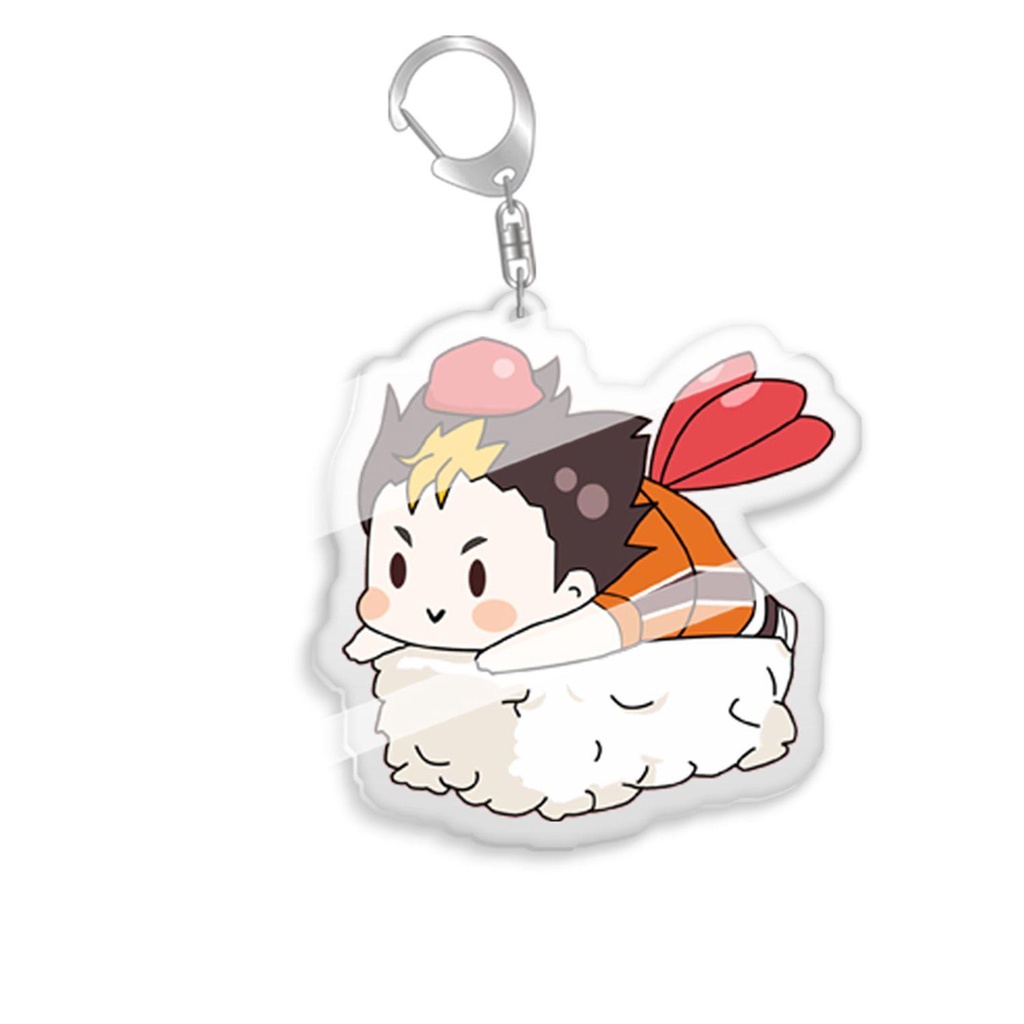 SUSANS Keyring Wallet Bag Anime Miya Pendant Haikyuu Keychain Key Ring Shoyo Cute Acrylic Snacks Kageyama Hinata