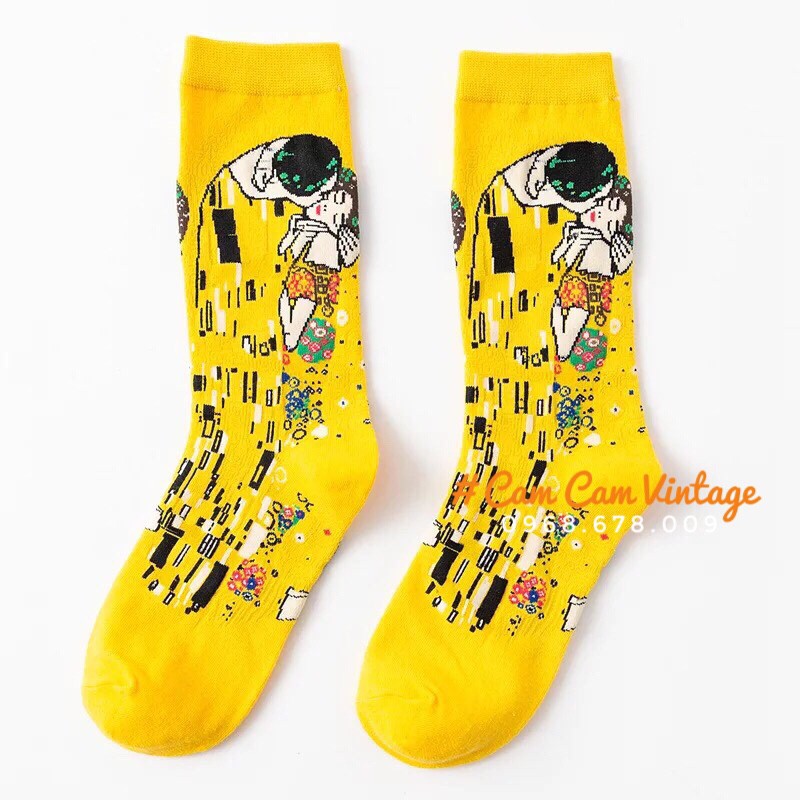 TẤT CAO CỔ NAM VỚ CAO CỔ NỮ TÁT VỚ THỂ THAO ULZZANG UNISEX TRANH MONALISA