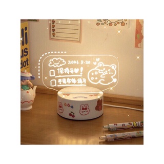 Bảng ghi chú acrylic đèn kèm bút và sticker để bàn siêu xinh.
