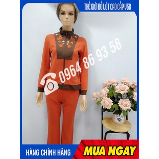 Bộ quần áo nữ mặc nhà Cotton Winny cao cấp áo dài quần dài 3088