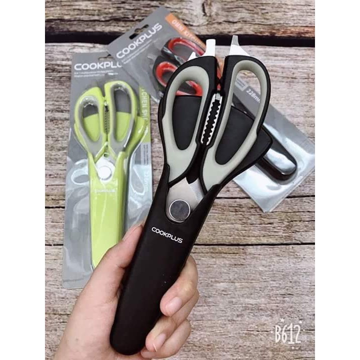 Kéo Lock &amp; Lock Cook Plus 23cm [ LOR131 ] - kéo nhà bếp đa năng cắt xương gà, khui bia, bào vỏ, đánh vẩy cá