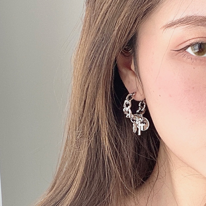 Bông Tai Thép Titan Hình Thánh Giá Thời Trang Cao Cấp