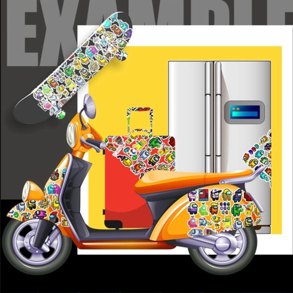 Set 50 Miếng Dán Trang Trí Hình Graffiti Độc Đáo