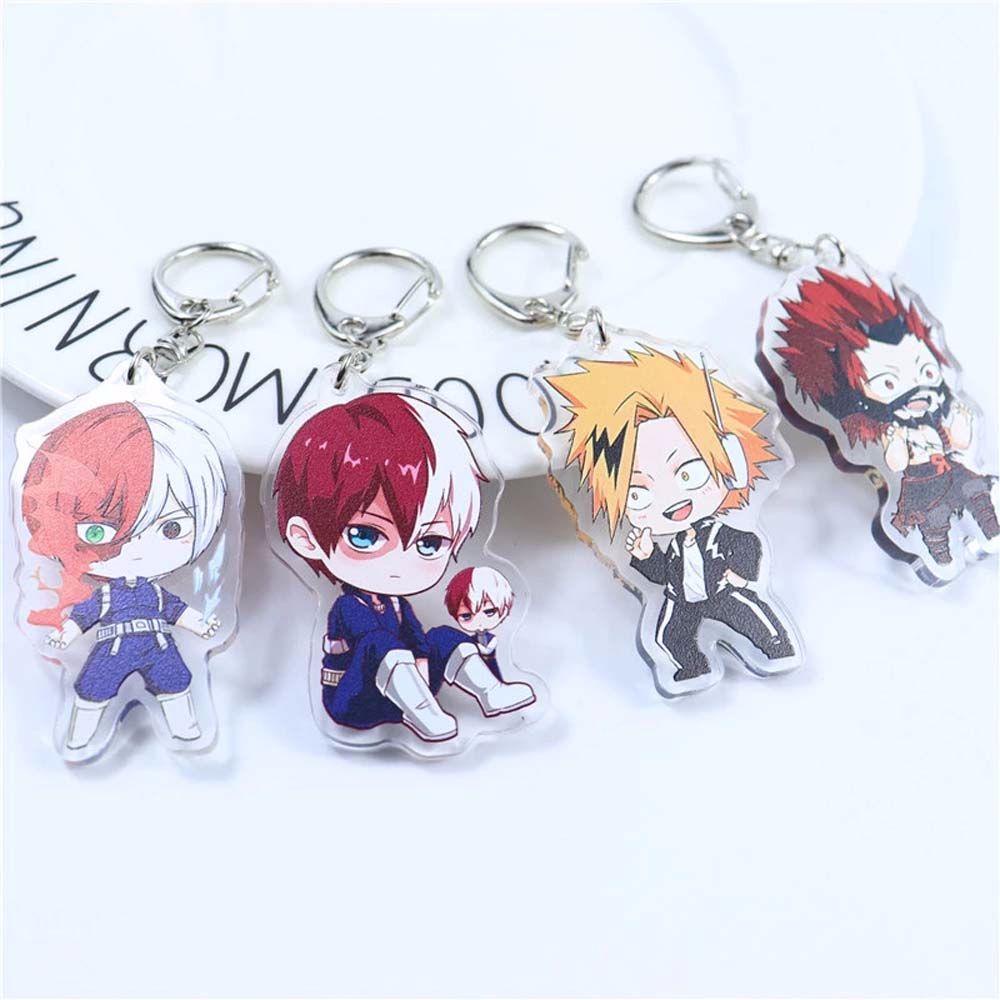 LANFY Móc Khóa Nhựa Acrylic Trong Suốt Họa Tiết Hoạt Hình My Hero Academia