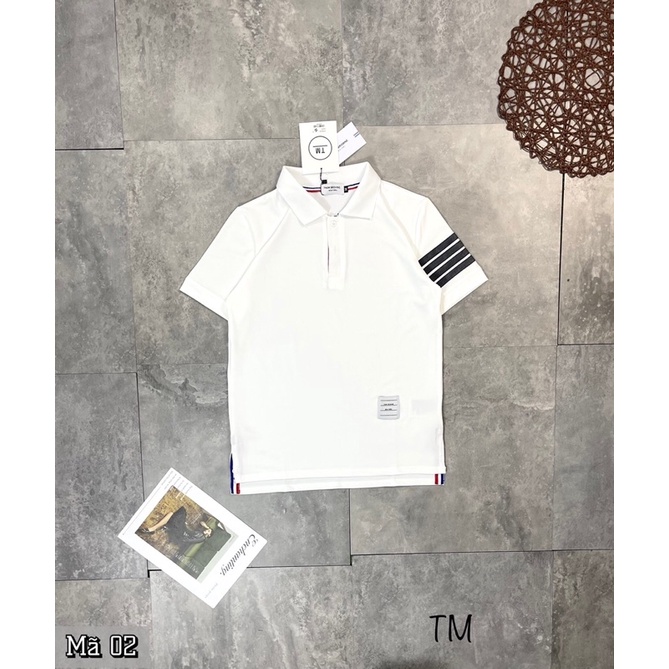 Áo cộc cổ bẻ nam, polo nam thom chất liệu cotton viền kẻ phong cách from chuẩn hàng đẹp