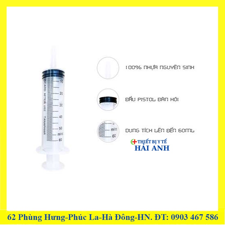Bơm kim tiêm y tế 1ml 3ml 5cc 10cc 20ml 50ml - ống chích vô trùng, xilanh sử dụng một lần xi lanh Tanaphar- 1 Hộp/100C