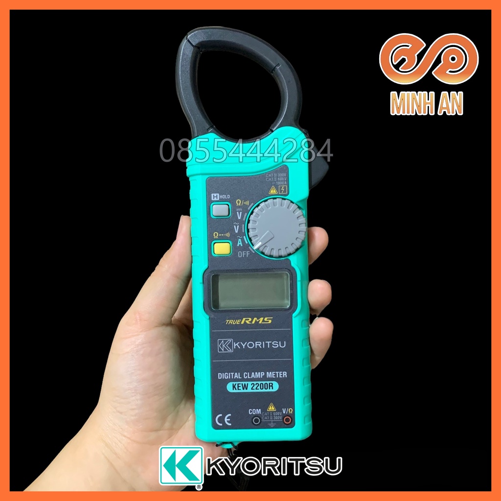 Ampe kìm 2200R [CHÍNH HÃNG] KYORITSU (AC 1000A; True RMS) - kết quả đo chính xác tuyệt đối