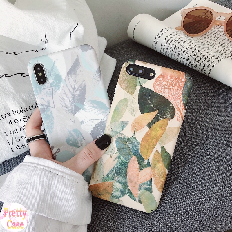 Ốp điện thoại cho OPPO A53 A33 A52 A92 A31 A91 A7 A5S AX7 F11 F9 A3S A12e F1S A83 A39 A57 Reno 3 5 5G Vintage Leaves