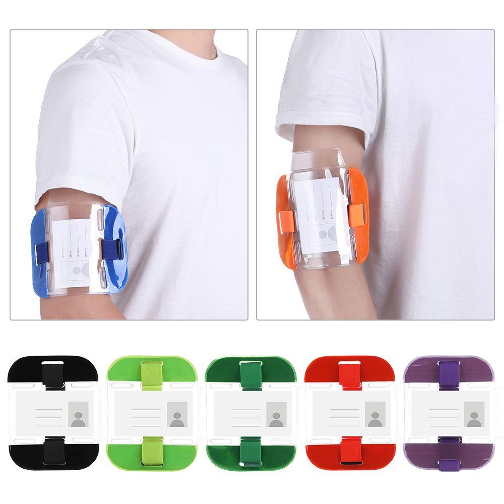 Jane Miếng Bọc Thẻ Đeo Cánh Tay Nhiều Màu Trong Suốt Tiện Dụng Cho Văn Phòng