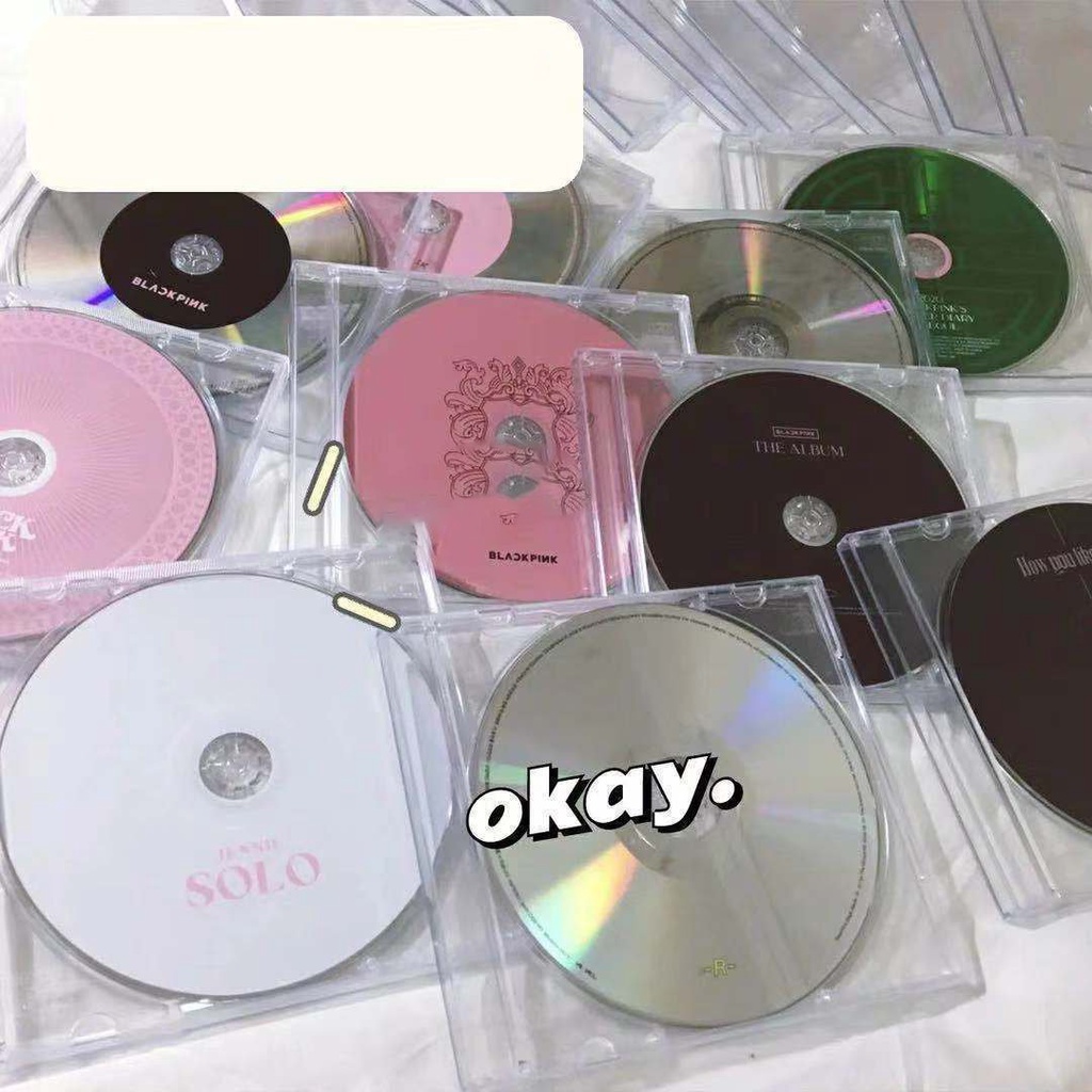 Case CD/ Vỏ CD đôi/ đơn trong suốt có chỗ để bìa - Case để được 2 đĩa.