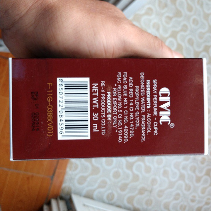Nước Hoa Civic Thái Lan 30ml | BigBuy360 - bigbuy360.vn