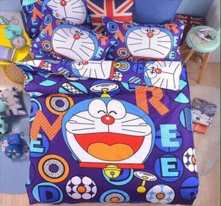 Trọn bộ Chăn ga Poly kitty đoremon