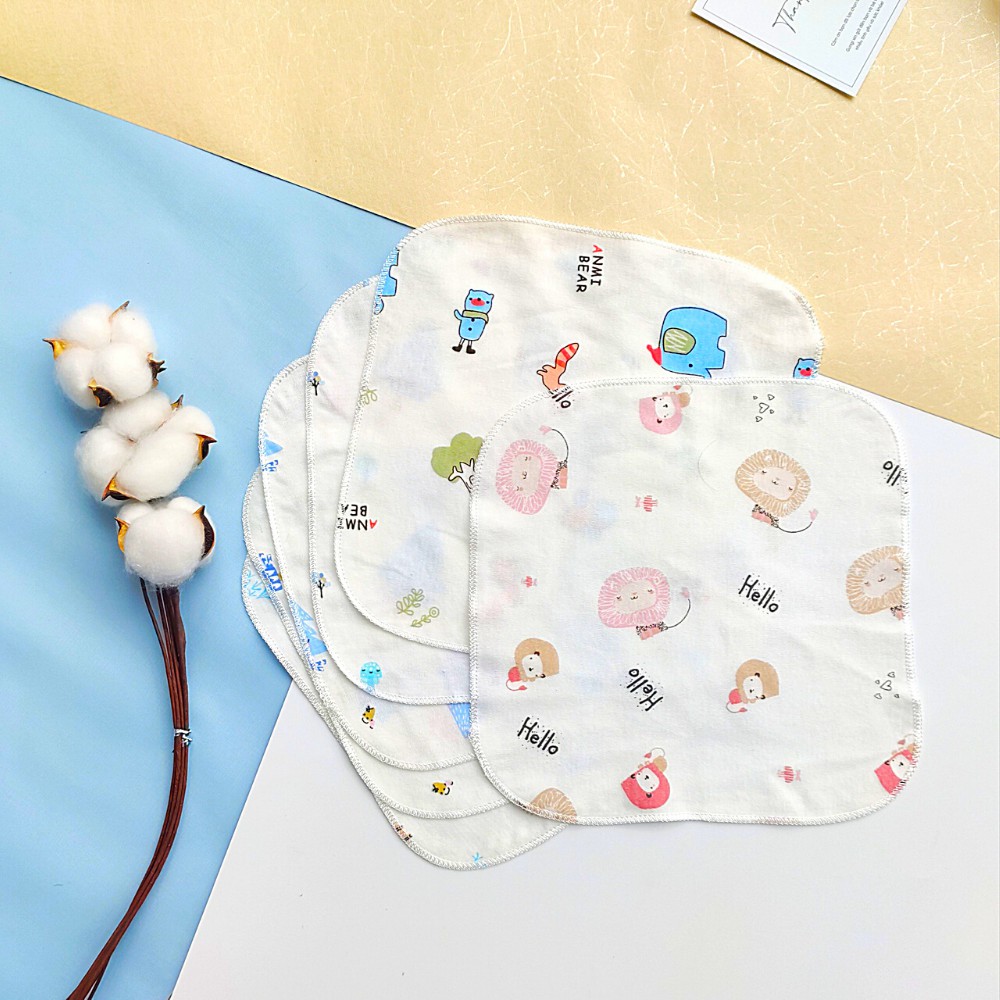 Set 5 Khăn Sữa GUNGI - Khăn Cho Bé Chất Liệu Cotton Organic An Toàn Tuyệt Đối Cho Trẻ Sơ Sinh - TIMIKID