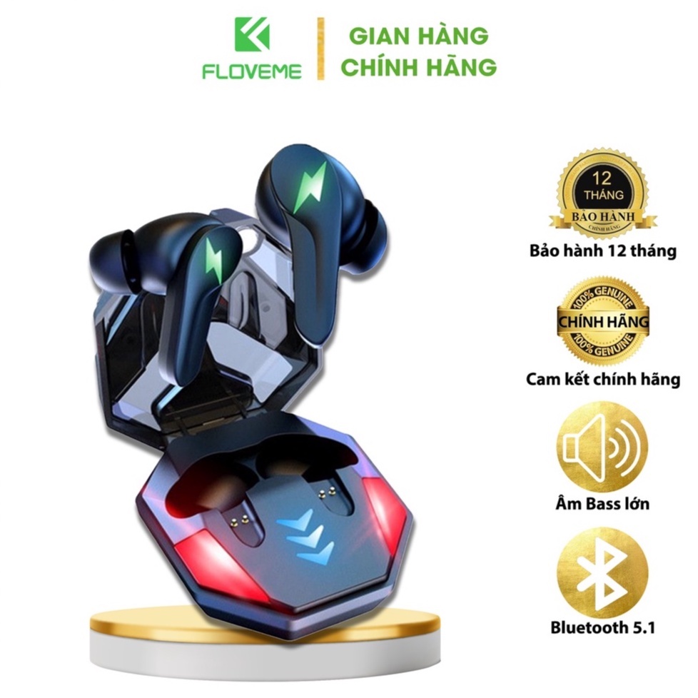 Tai nghe Bluetooth Floveme K98 - Có Mic - Pin Trâu - Tai nghe pin 300mah - Chíp M13 - Tốc độ cao - Độ trễ thấp