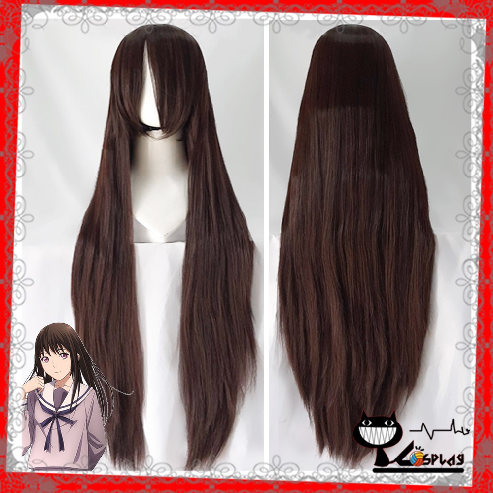 [sẵn] Wig/tóc giả cơ bản nữ thẳng nâu đậm (Hiyori) 1m - 100cm tại Miu Cosplay