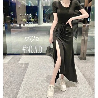 Váy thun xẻ đùi