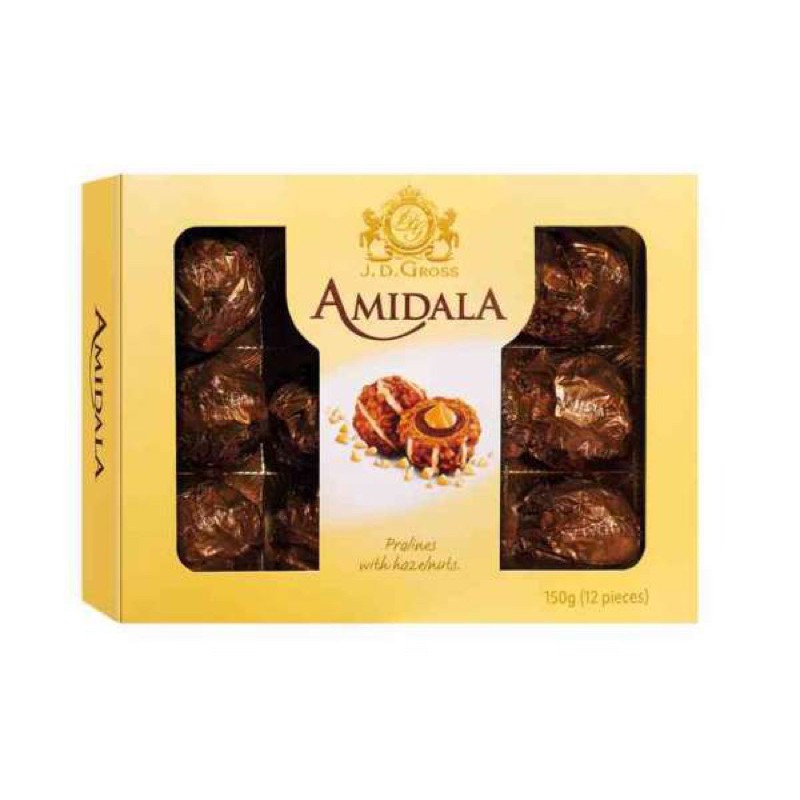 SOCOLA NHÂN HẠT DẺ AMIDALA J.D. GROSS 150G