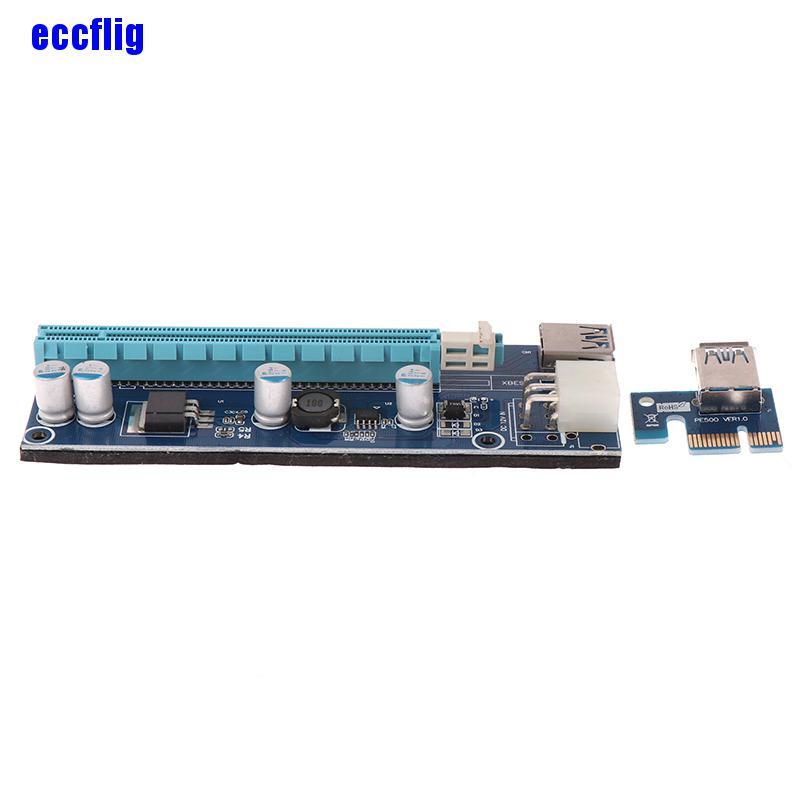 Card Mạng Ecc Ver006C Ver007 Pci-E Riser Card Pcie 1x Sang 16x Usb 3.0