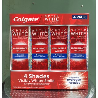 [Lốc 4 Cây] Kem Đánh Trắng Răng Colgate Optic White 127g