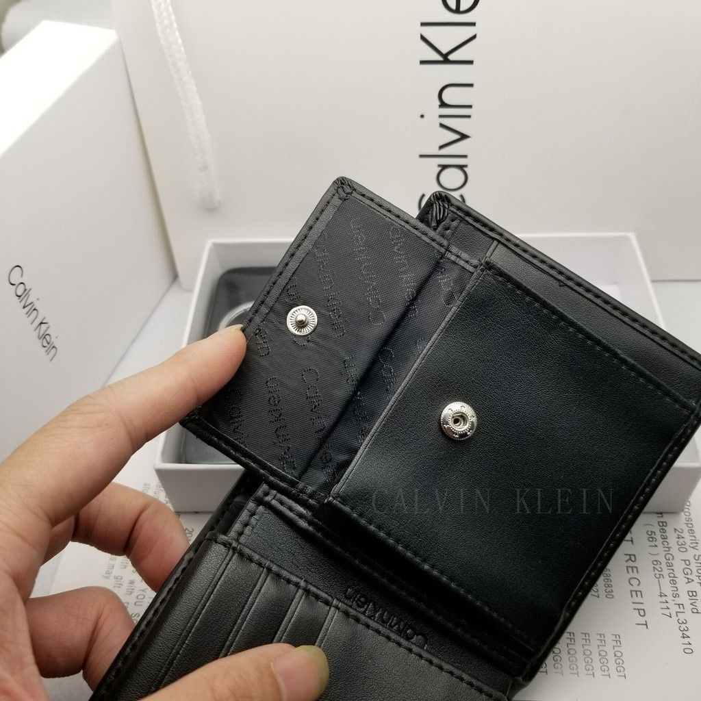 Ví nam chính hãng Calvin Klein, ví nam xu, ví da thật