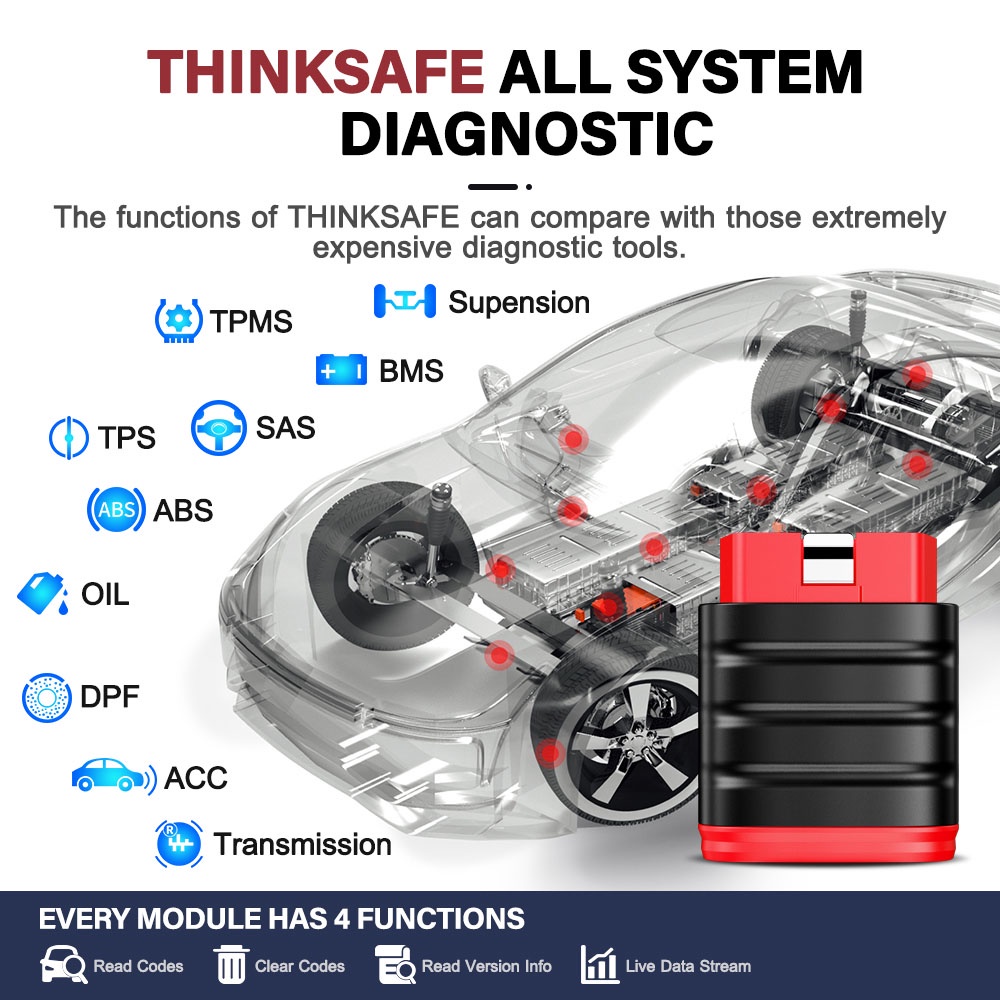 Thinkcar thinksafe obd2 Chuyên Nghiệp Dễ Chẩn Đoán obd 2