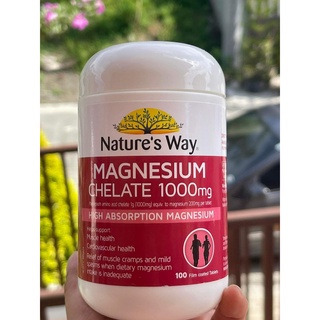 Bổ sung magie - nature's way magnesium chelate 1000mg 100 viên
