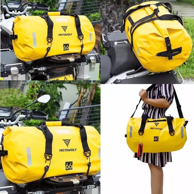 Túi Trống Chống Nước Du Lịch Thể Thao Phản Quang MOTOWOLF MDL0701 [Size 40L/60L]