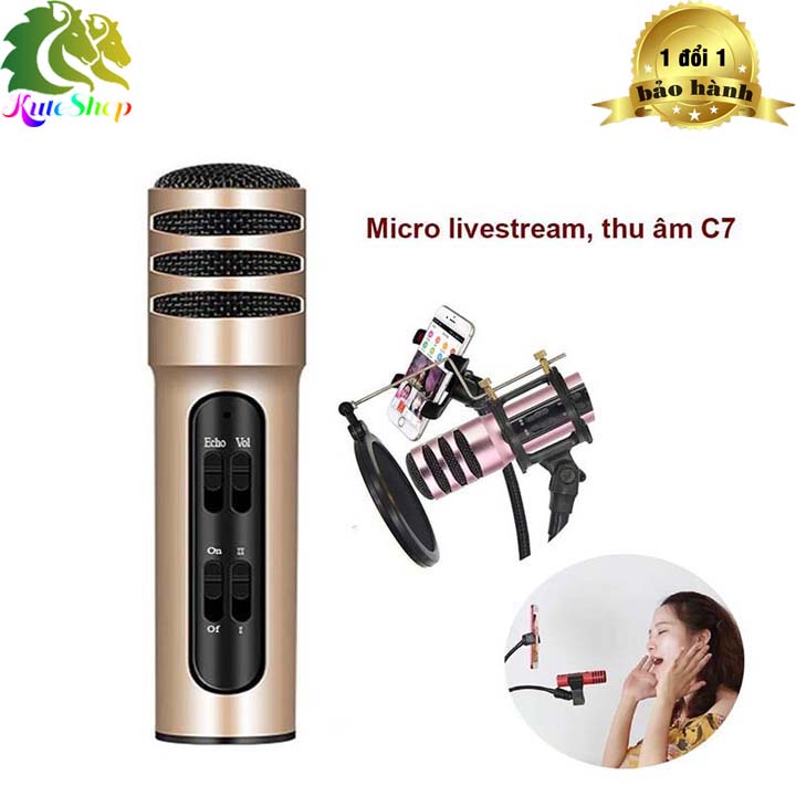 [HCM] Micro Karaoke/Micro Livestream Thu Âm C7 Âm Thanh Chuyên Nghiệp