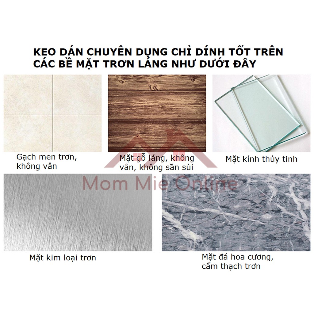 [Hàng cao cấp] Kệ nhà tắm, nhà bếp dán tường kèm móc treo - E003