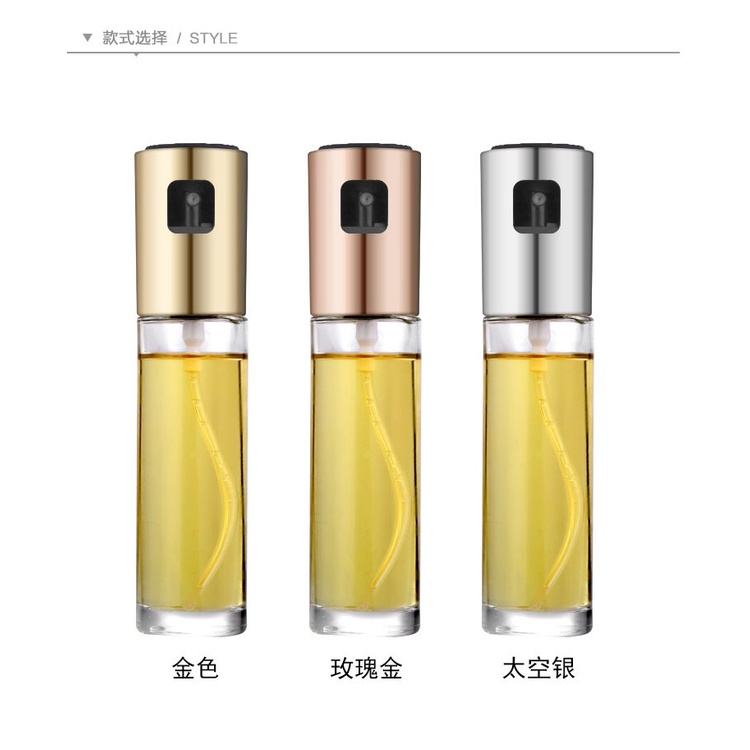 Bình Xịt Dầu Ăn Phun Sương Cho Nồi Chiên Không Dầu Chai Thủy Tinh 100Ml