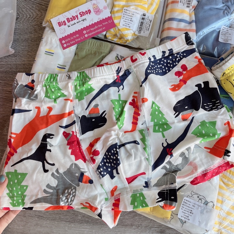 Set 3 chip đùi bé trai hàng xuất khẩu cực mềm mịn, mát lạnh/ Quần chip cho bé trai / Chip đùi bé trai _ Bigbaby Shop