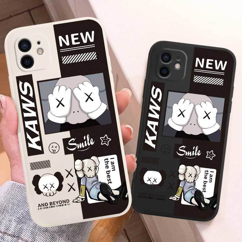 Ốp lưng silicon che camera hình Kaws cho iPhone 11 Pro max