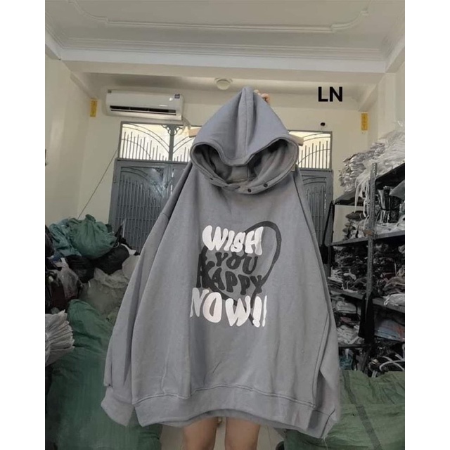Áo hoodie WHISH YOU mũ 2 lớp DA6