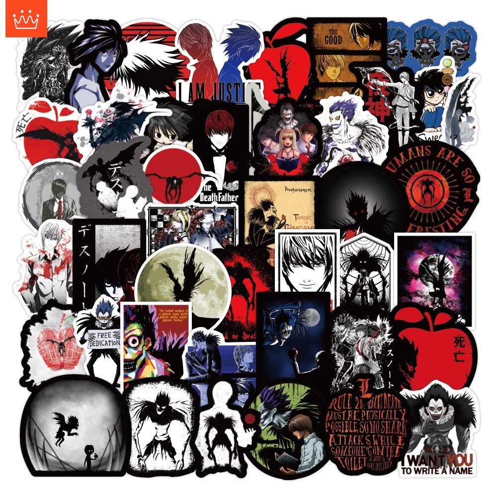 J· Bộ Hình Dán Chống Thấm 📓 Death Note, 50 tờ/bộ