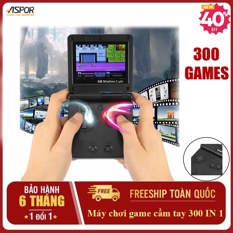 Máy chơi gamer cầm tay 300 trò chơi cổ điển 9x hiện đại-Máy chơi game cầm tay mini retro gameboy 4 nút