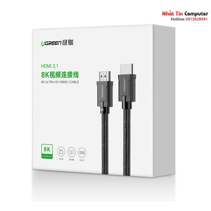 Cáp HDMI 2.1 Ugreen 70321 dài 2M độ phân giải 8K/60Hz Cao Cấp