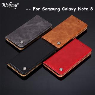 Bao nắp gập chất giả da vân mờ cho điện thoại Samsung Galaxy Note 8