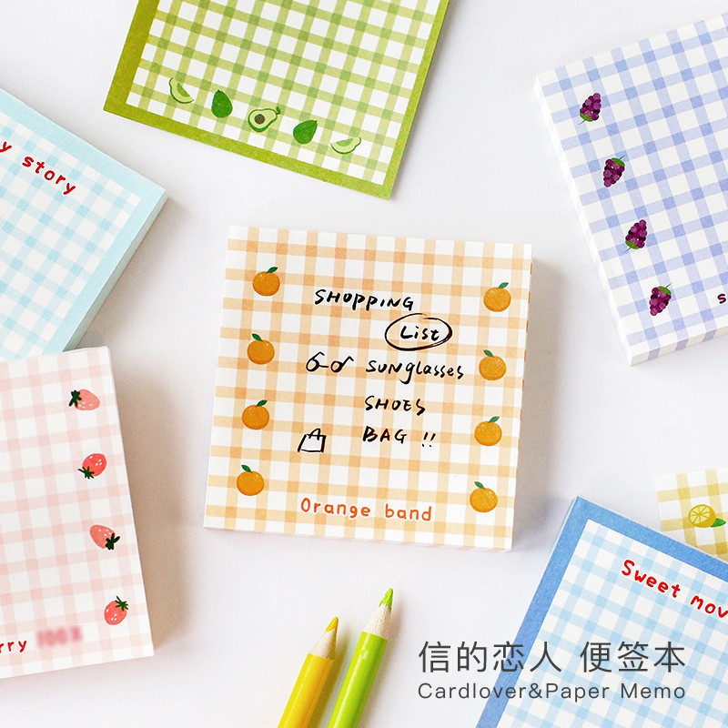 Giấy Note Cute Bộ 8 Mẫu 100 Tờ Ghi Chú Dễ Thương SWEET MOVEMENT Trang Trí Sổ Planner Bullet Journal Hàn Quốc