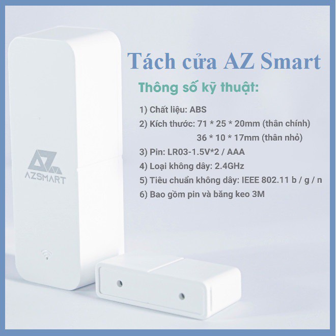 Cảm Biến Từ Tách Cửa AZSmart D06