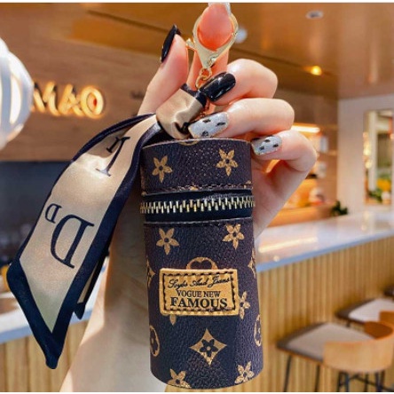 Túi đựng son môi mini phong cách retro xinh xắn có móc khóa