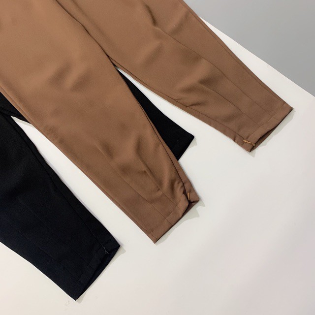 [Mã FAMAYWA giảm 10K đơn 50K] Quần baggy nữ công sở cạp cao dáng thụng xếp ly gấu khóa lưng chun cao cấp Hàn Quốc Q115 | BigBuy360 - bigbuy360.vn