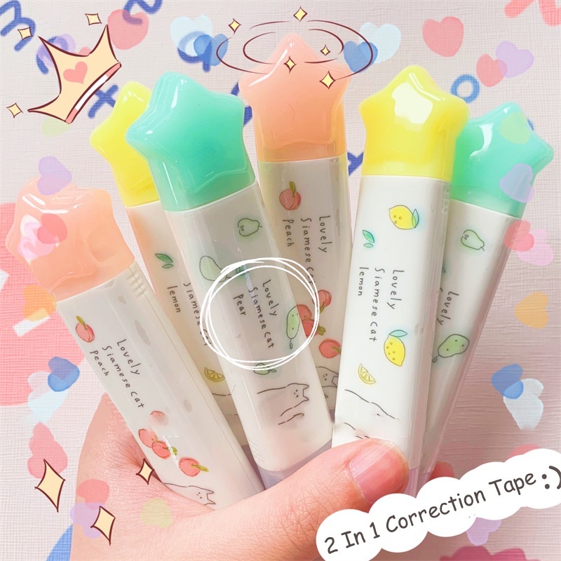 Bút xóa kéo băng keo hai đầu hình mèo xinh xắn TG-b813a