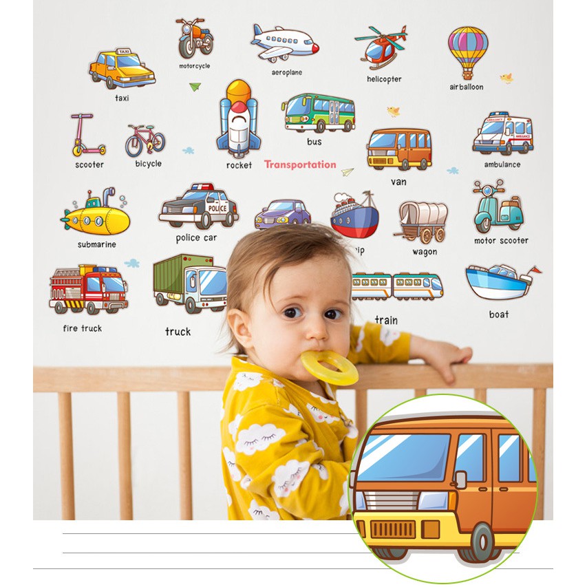 Decal dán tường trang trí - Decal cho bé trang trí phòng ngủ phòng học